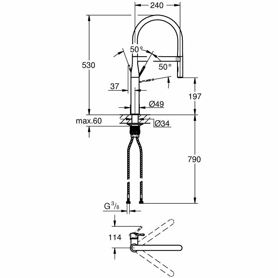 Смеситель для мойки Grohe - фото №2