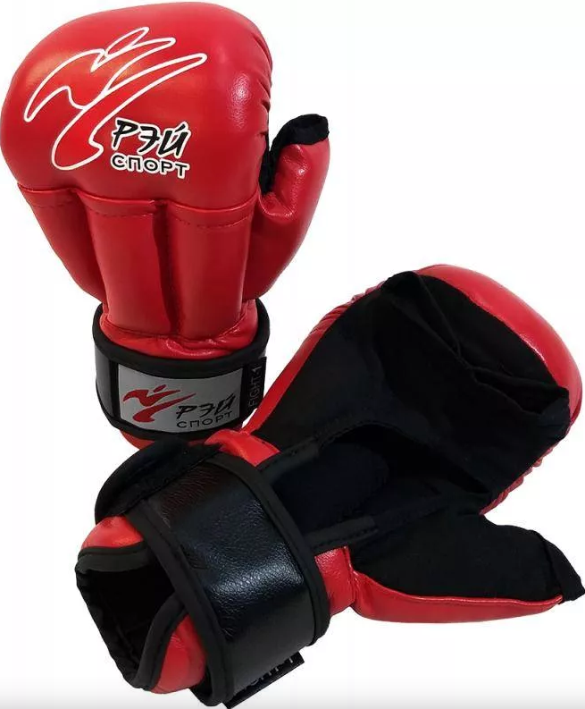 С4ИХ12 Перчатки для Рукопашного боя FIGHT-1, 12oz, искожа, р.M (цвет красный)