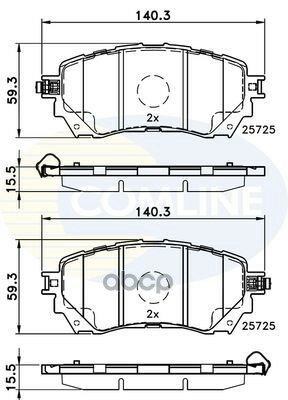 Колодки Пер Maz 6 2.0/2.5/2.2D 12- Comline арт. CBP32237