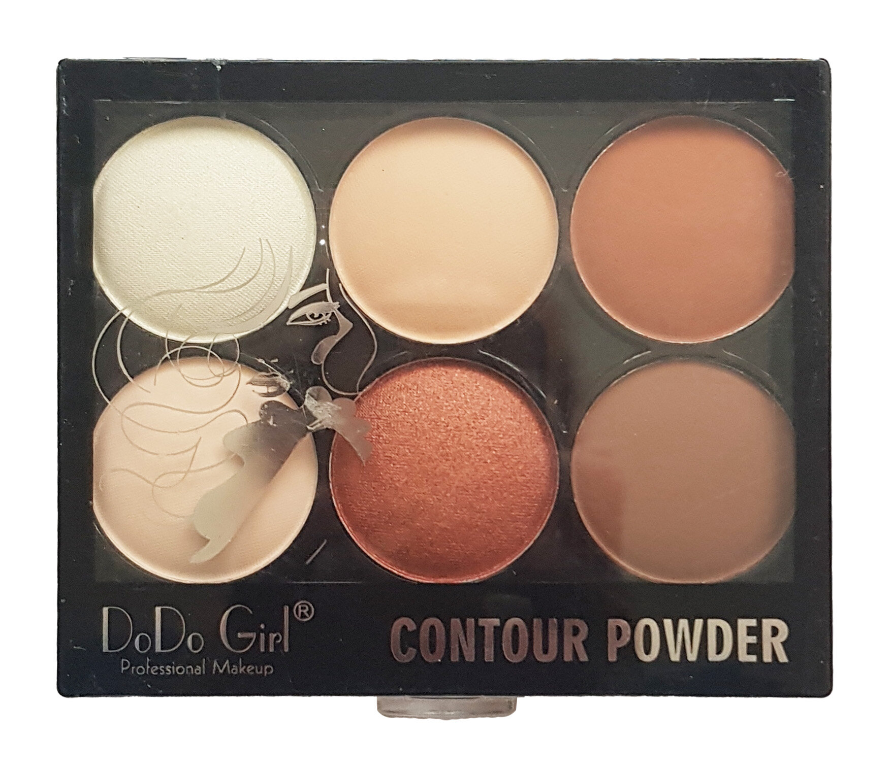 Палетка для контуринга DoDo Girl Contour Powder, 6 оттенков, набор 02