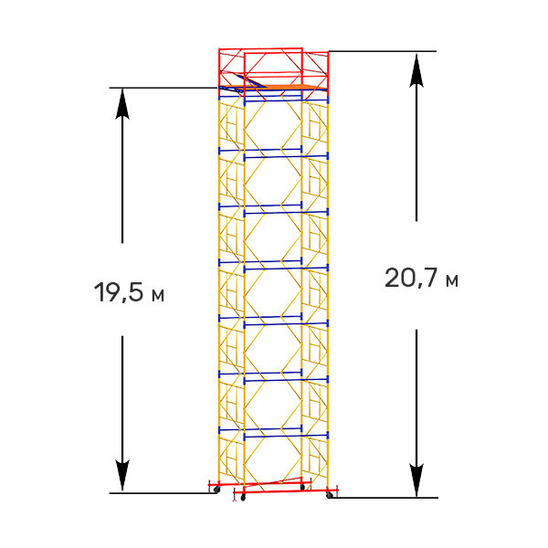 Вышка-тура ВСП - 250/20х20 Высота - 20.8 м