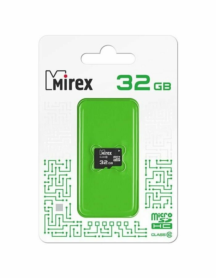 Карта памяти Mirex microSDHC 32Gb Class 10 (13612-MC10SD32)