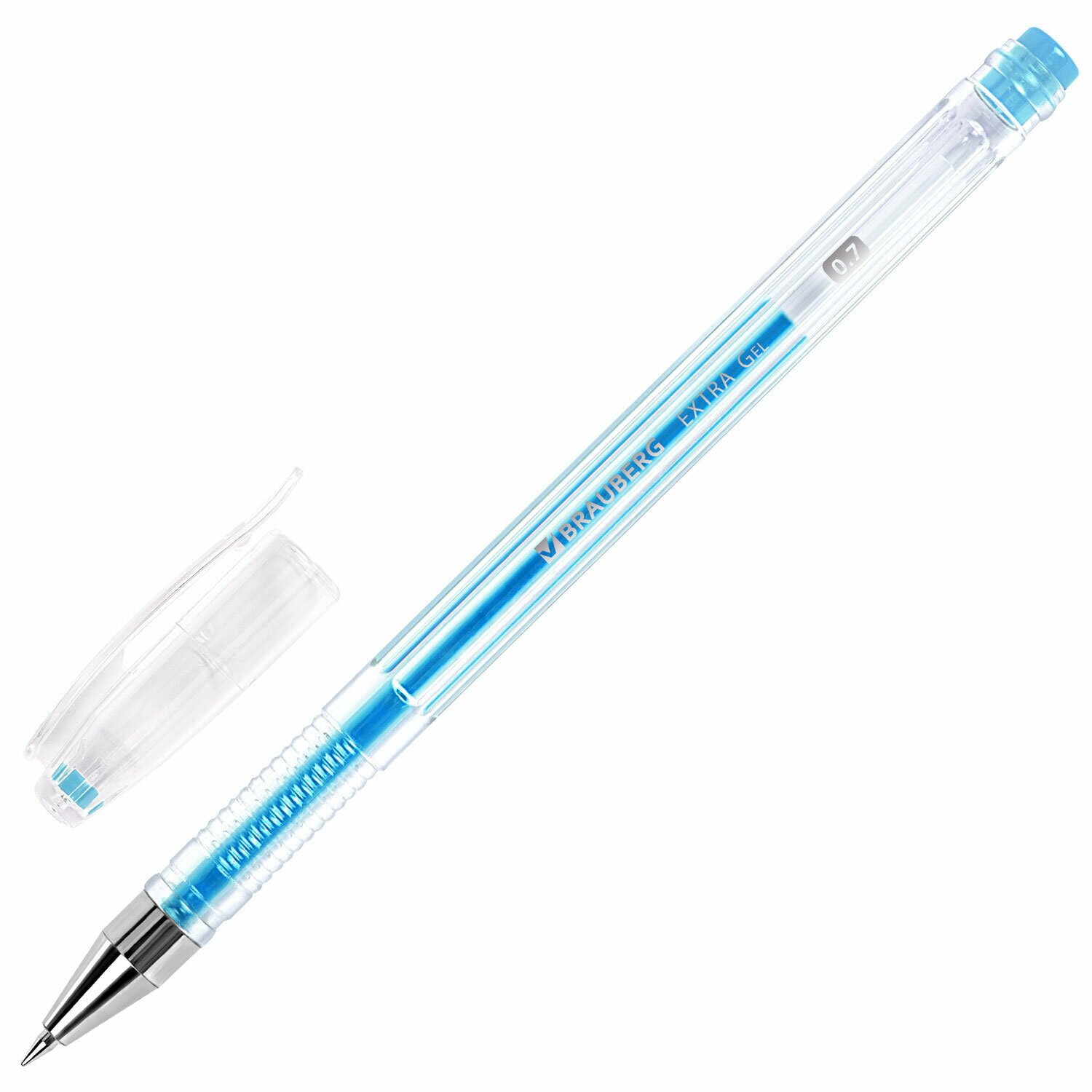 Ручки гелевые неон BRAUBERG "EXTRA", набор 6 цветов, узел 0,7 мм, линия 0,35 мм, 143911 - фотография № 4
