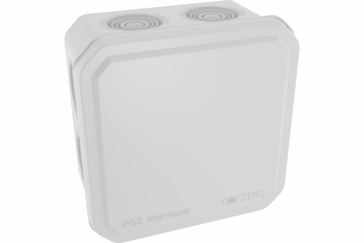 фото DKC Коробка ответвительная с 8+2 кабельными вводами д.25/20 мм,IP55,100х100х50 мм (розница) 53800R