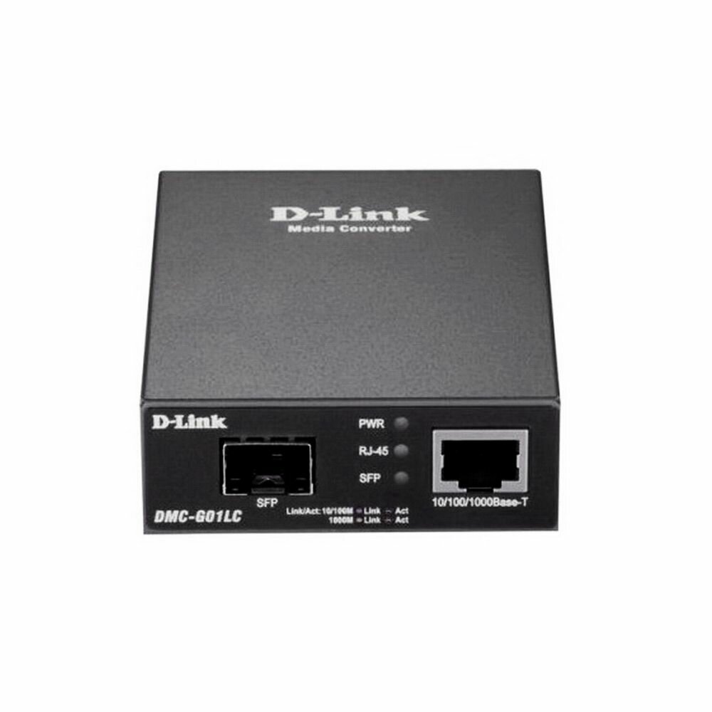 Медиаконвертер D-Link DMC-G01LC/C1A с 1 портом 100/1000Base-T и 1 портом 1000Base-X SFP (458316)