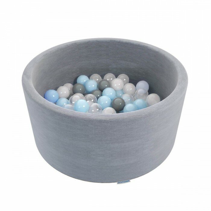 Сухой бассейн Easy + 150 шаров Серый с серыми шариками