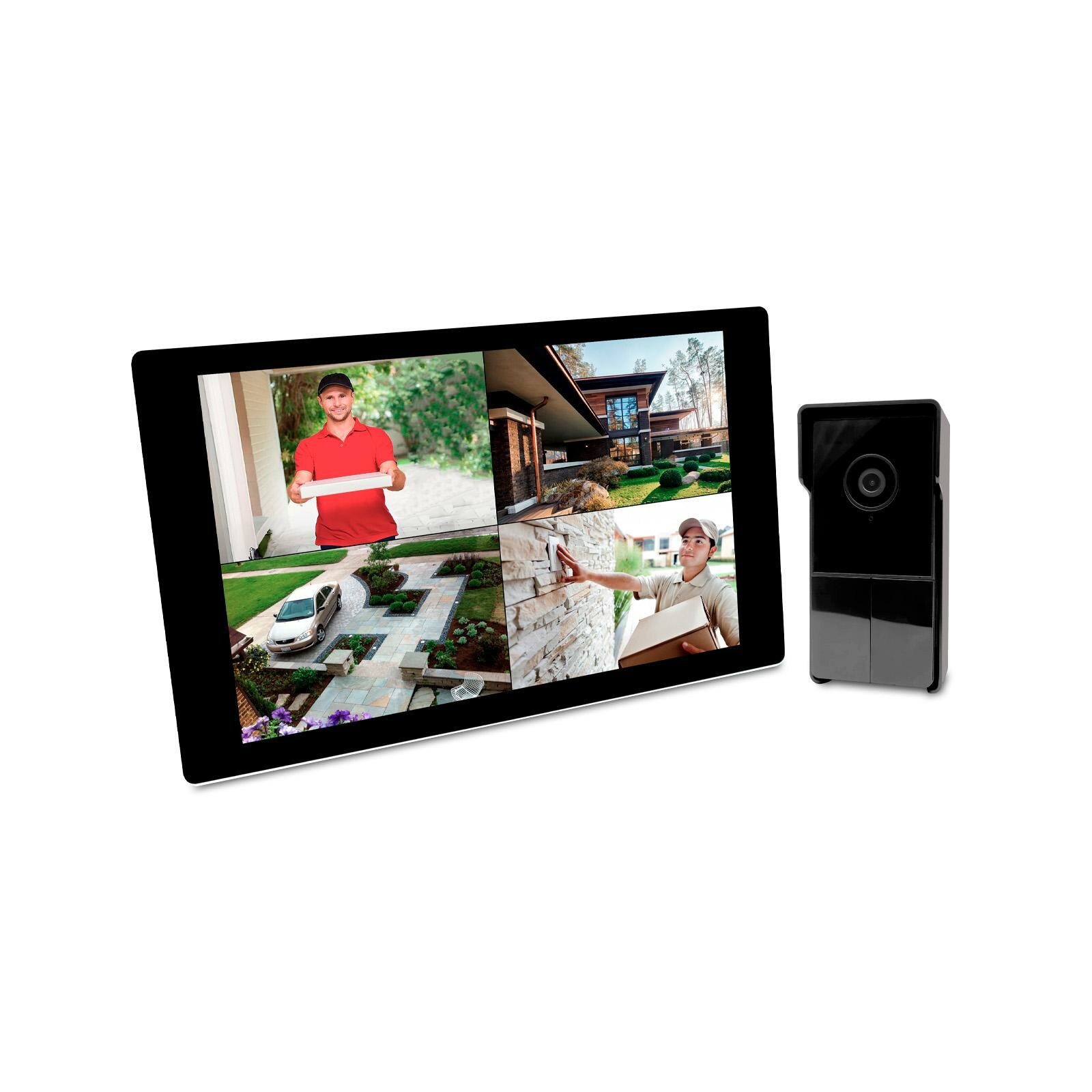 Комплект: беспроводной видеодомофон - SkyNet 1000 (1+0)-TFT (W5133RU): Wi-Fi HD монитор 10 дюймов и 3mp вызывная Wi-Fi панель для домофона.