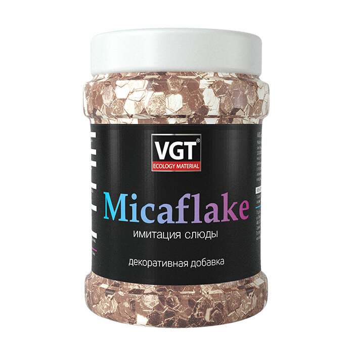 Добавка декоративная с имитацией слюды VGT Micaflake (009кг) серебристо-белый 800 мкм