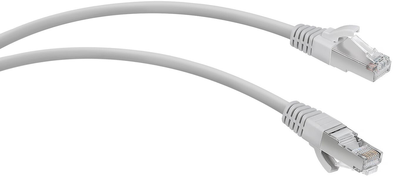 WRline Патч-корд F/UTP, категория 5е, 2xRJ45, экранированный, серый, LSZH, 2м