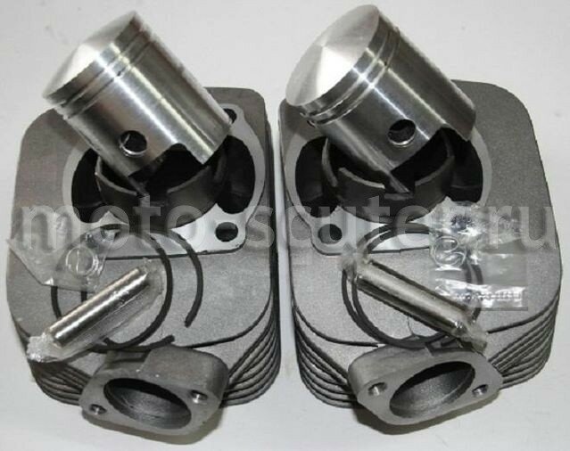 фото Цилиндро-поршневая группа ИЖ Юпитер 5 (цилиндр, кольца, поршень, стопорные кольца, палец)