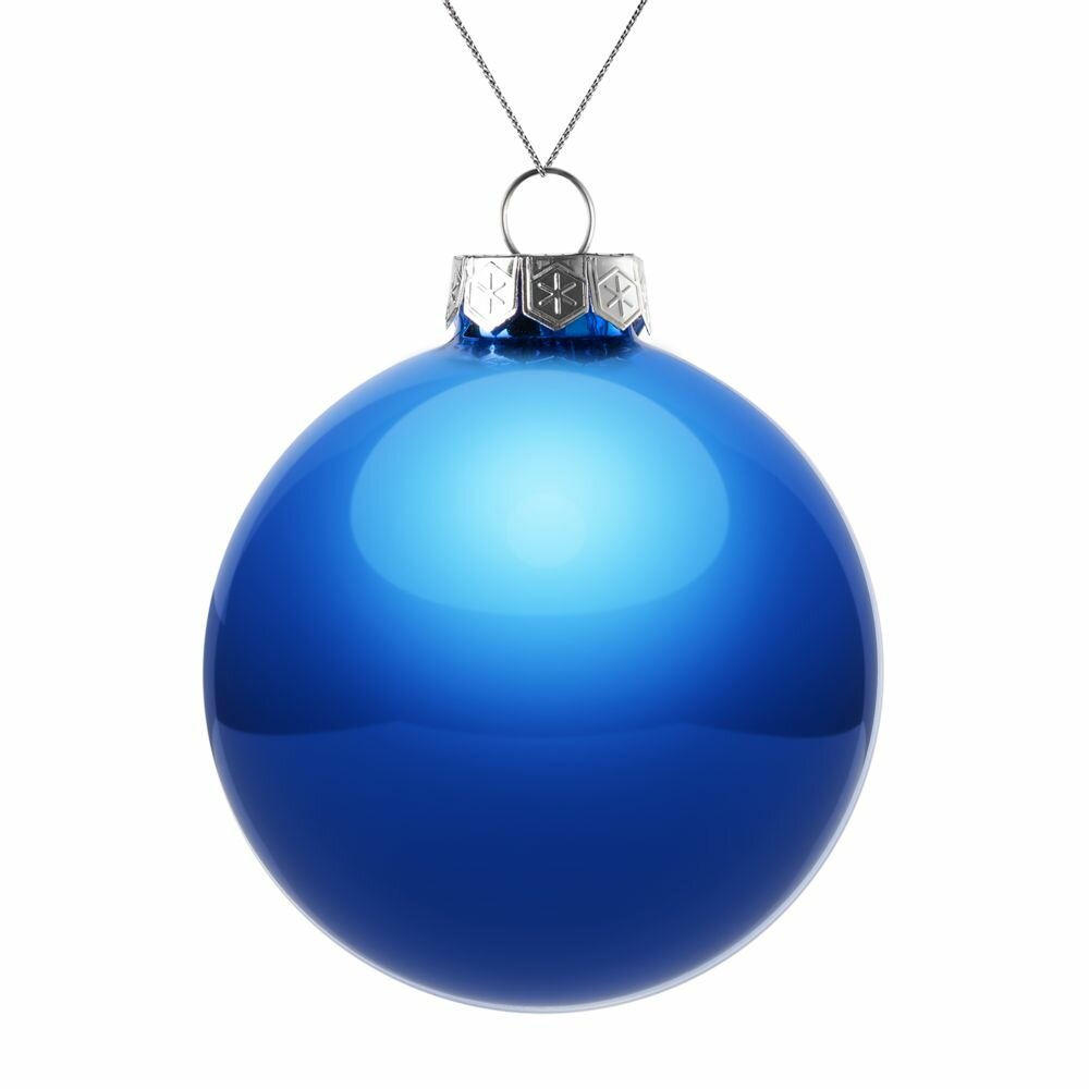 Елочный шар Finery Gloss 10 см глянцевый синий