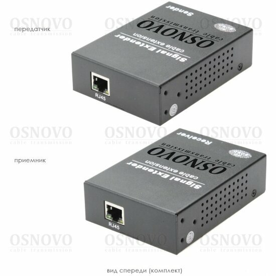 Удлинитель интерфейса USB 2.0 по сети Ethernet Osnovo TLN-U1/1+RLN-U4/1