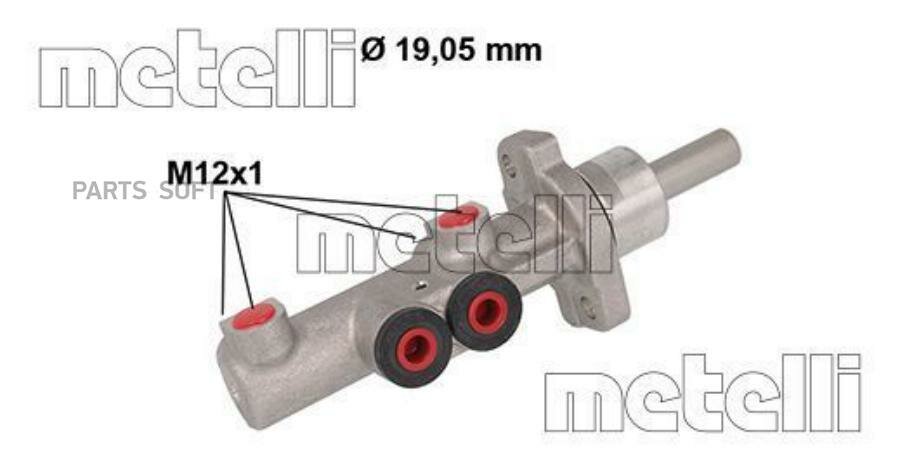 METELLI 050882 Цилиндр тормозной