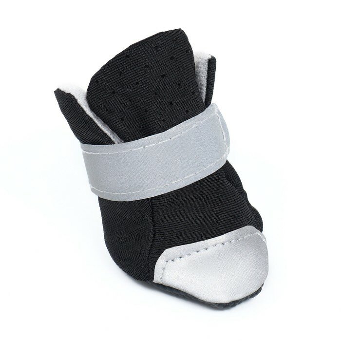 Ботинки для собак "Комфорт" дышашие, размер 1 (4, 0 х 3, 3 см), черные - фотография № 2