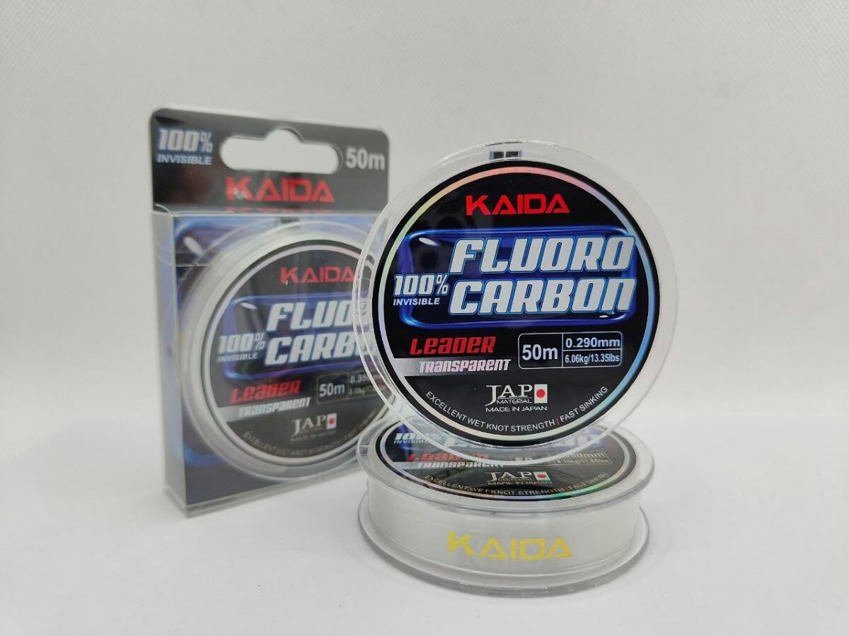 Леска зимняя 50м 0,29мм Fluorocarbon Каида