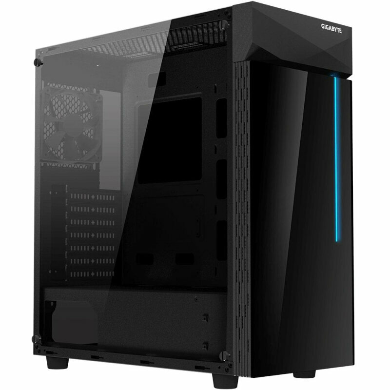 Корпус Gigabyte C200 Glass MidTower, ATX, USB3.0 x2, Audio I/O, Black, 1921515