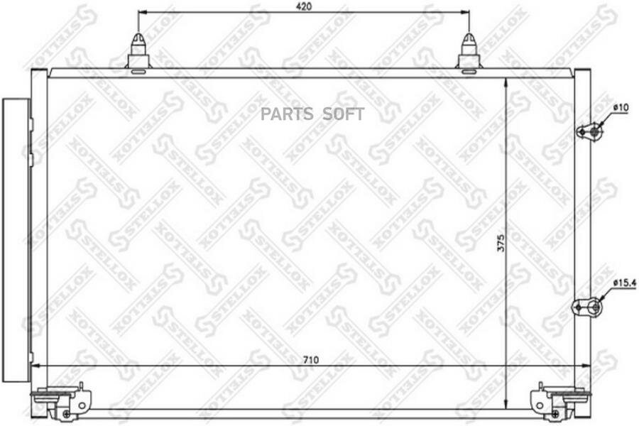 STELLOX 1045152SX 10-45152-SX_=NS94757=AVA TO5319 [8846006070] ! радиатор кондиционера\ Toyota Camry 2.4/3.0 01