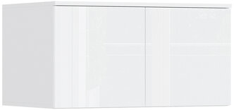 Антресоль двухдверная Миф Норд белый глянец 80x51x41.8 см