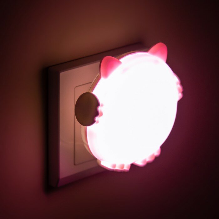 Ночник "Медвежонок" LED 1Вт розовый 8х6х9 см RISALUX - фотография № 4