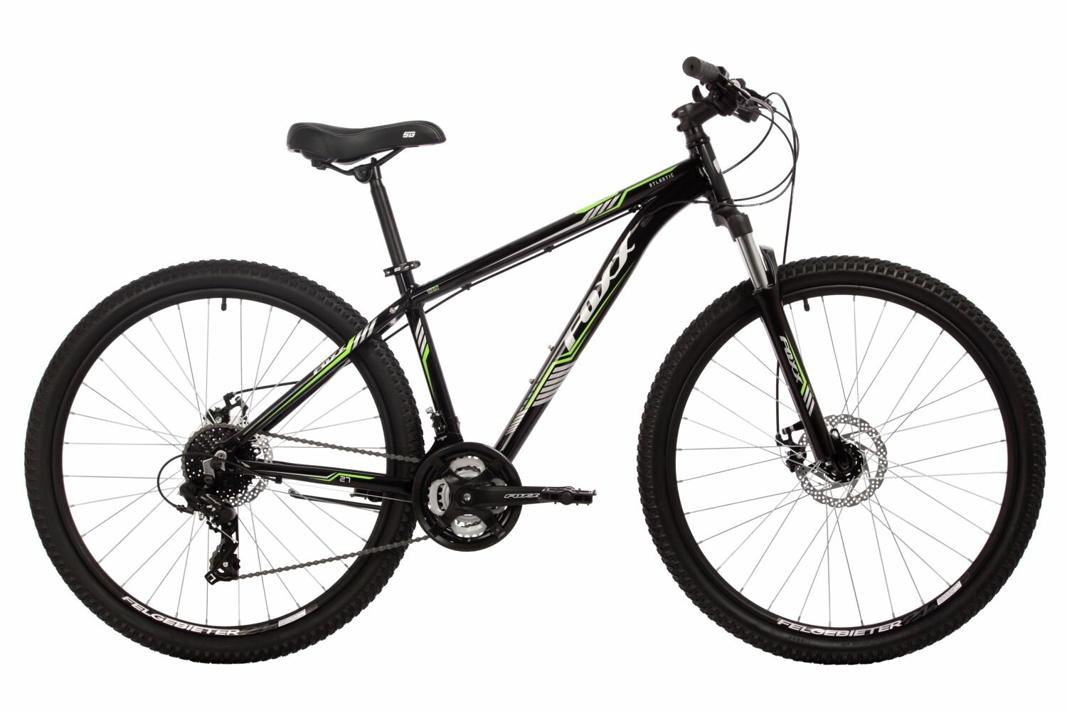 Велосипед Foxx Atlantic 27.5" (2024) (Велосипед FOXX 27.5" ATLANTIC зеленый, алюминий, размер 16")