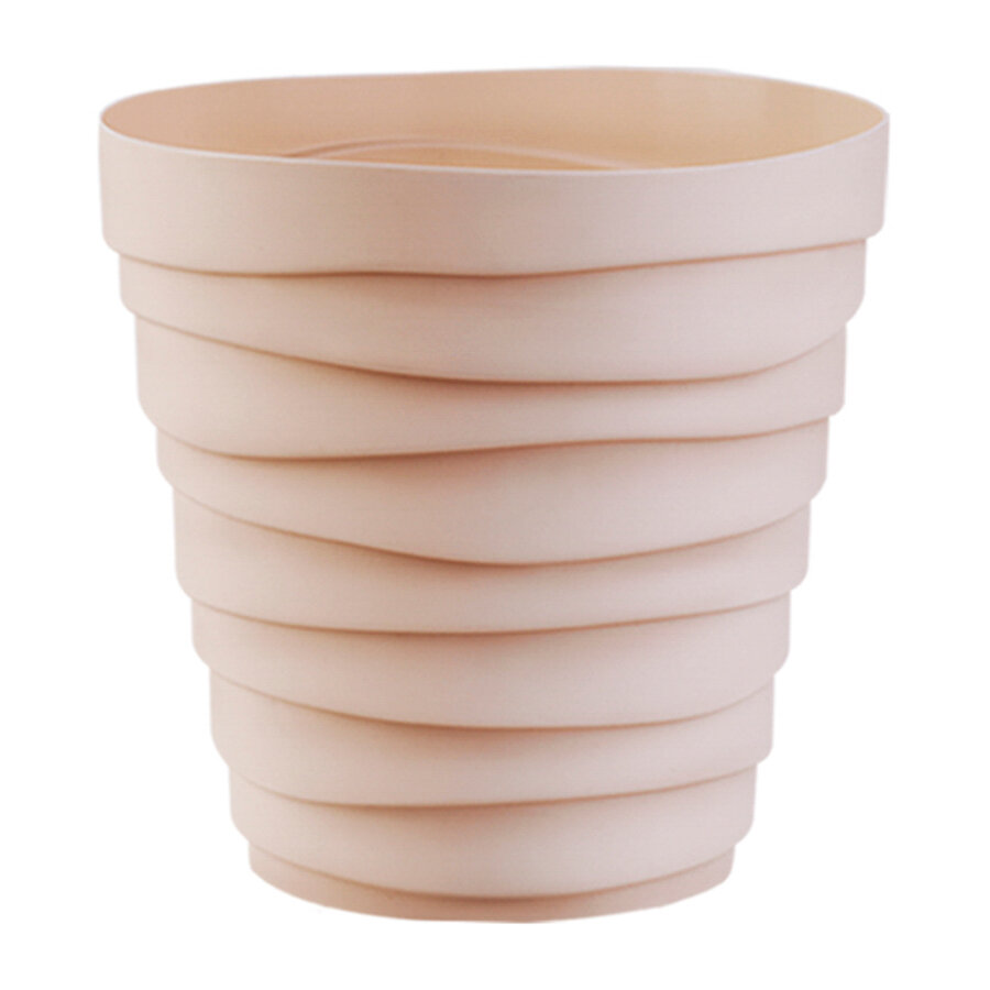 фото Кашпо пласт 3,5 л d=197 мм 'Бархан' кремовый (ВМС)