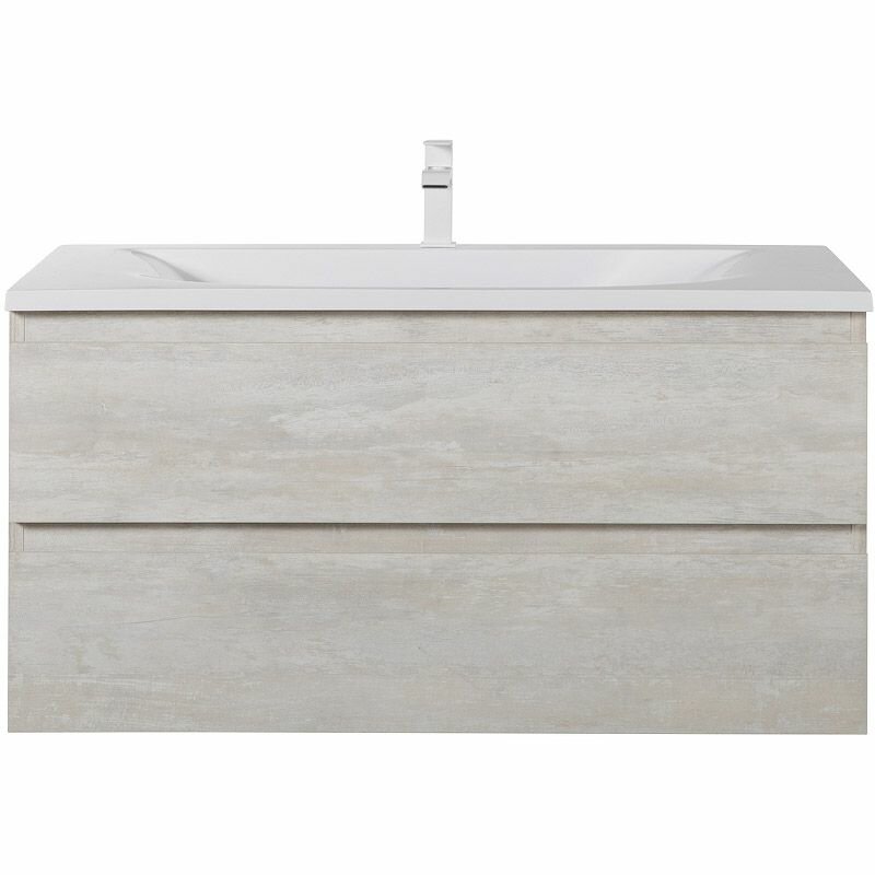 Тумба с раковиной Cezares Molveno 100 см MOLVENO-100-2C-SO-LB legno bianco - фото №1