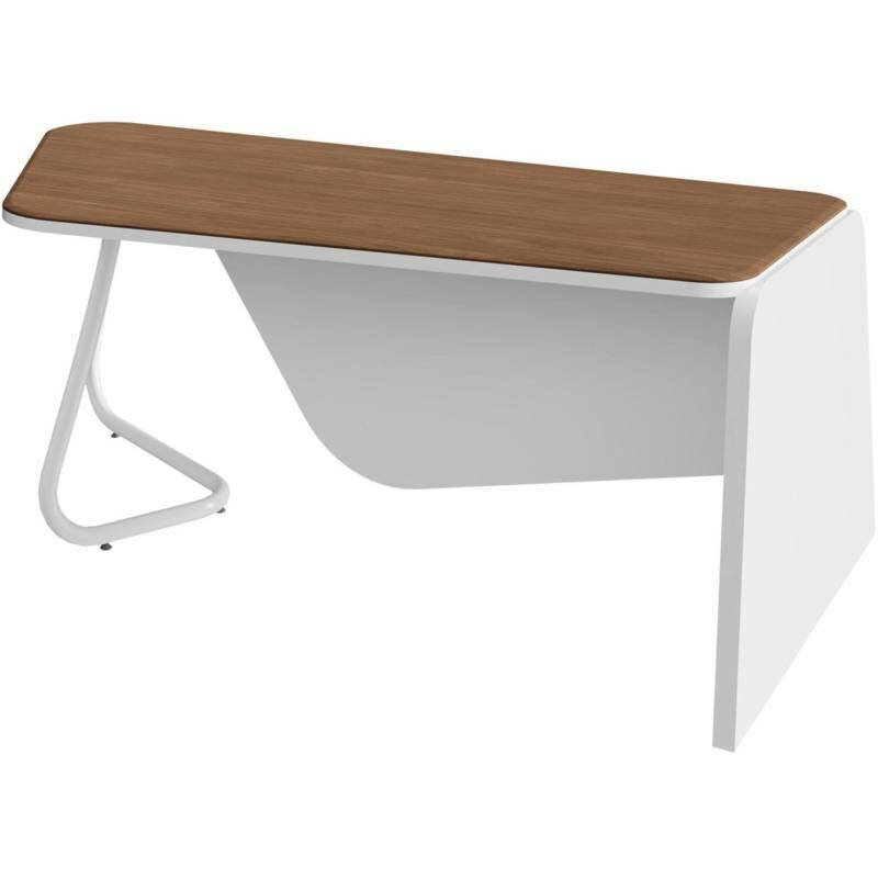 фото Стол Linkor правый орех линк/бел 147S001