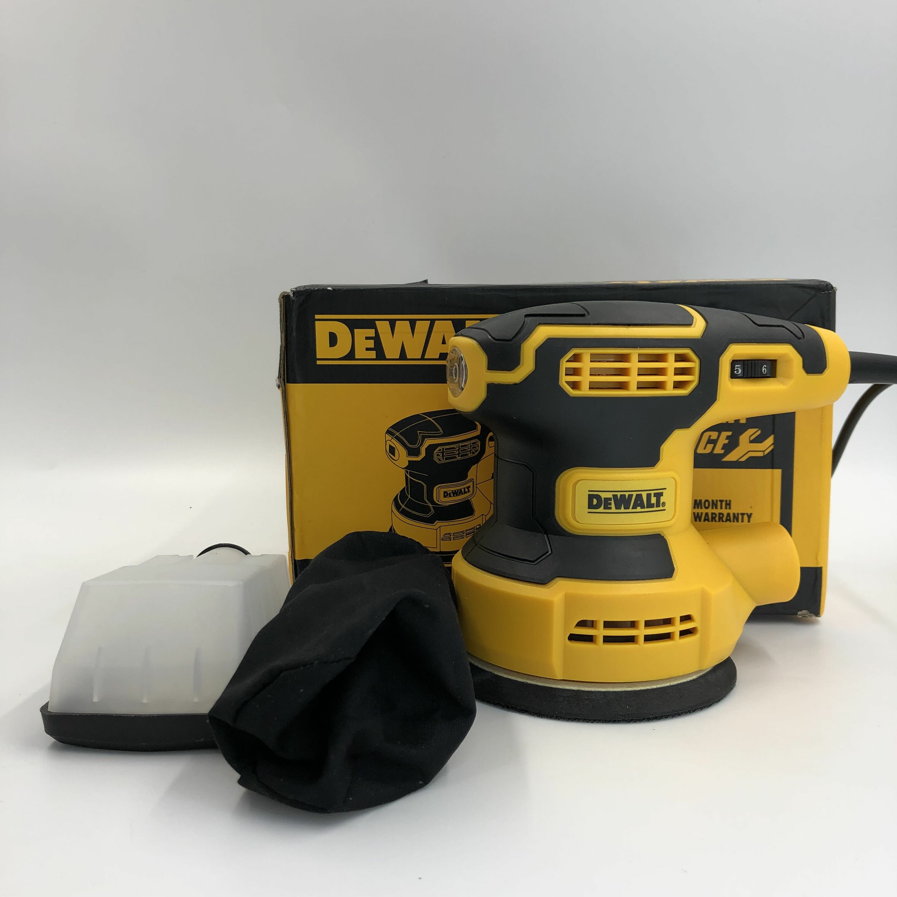 Эксцентриковая шлифовальная машина сетевая DeWalt 280 Вт / шлифмашина эксцентриковая от сети девольт