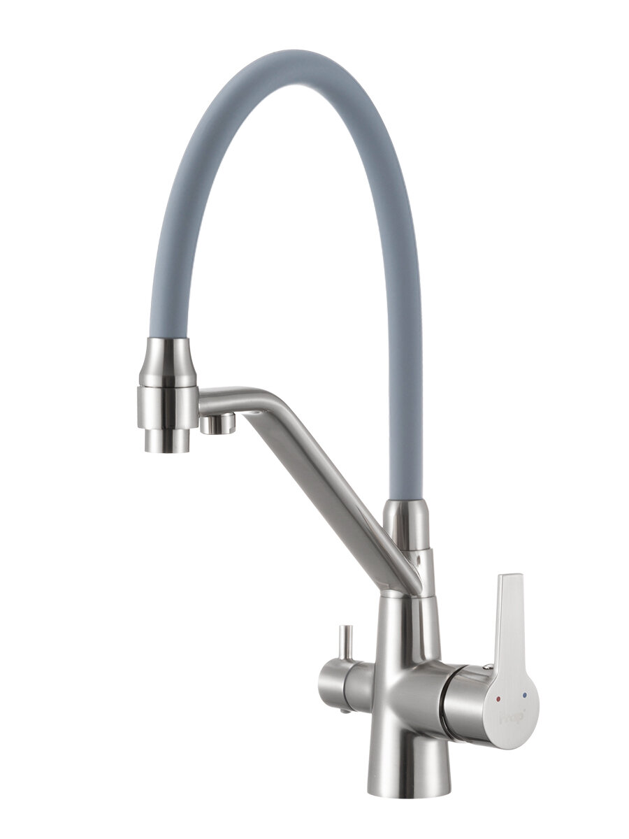 Смеситель для кухни с подключением фильтра питьевой воды Frap Y40261-BNG зол/хром
