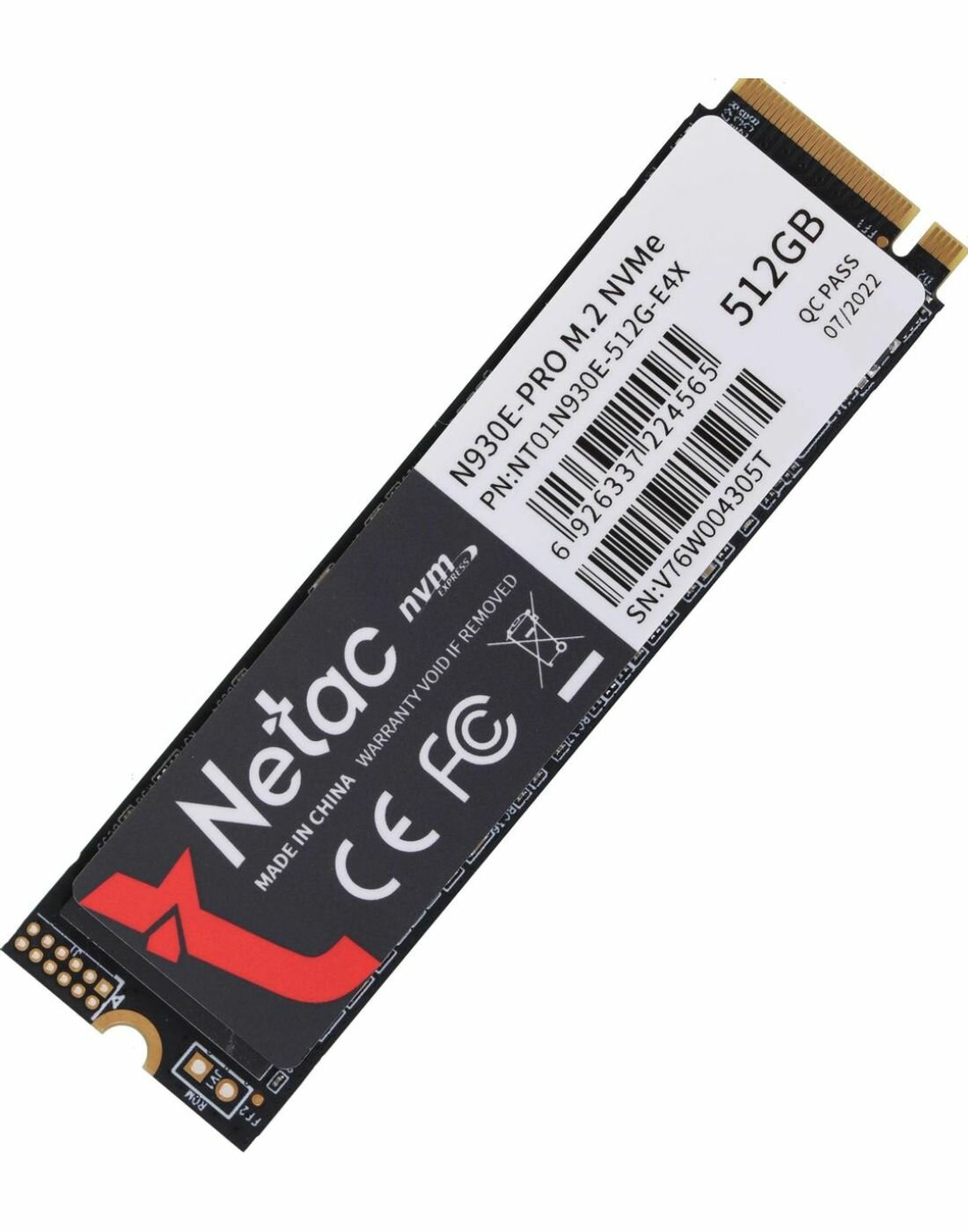 Твердотельный накопитель SSD Netac N930E Pro M.2 NVMe 512Гб (NT01N930E-512G-E4X)