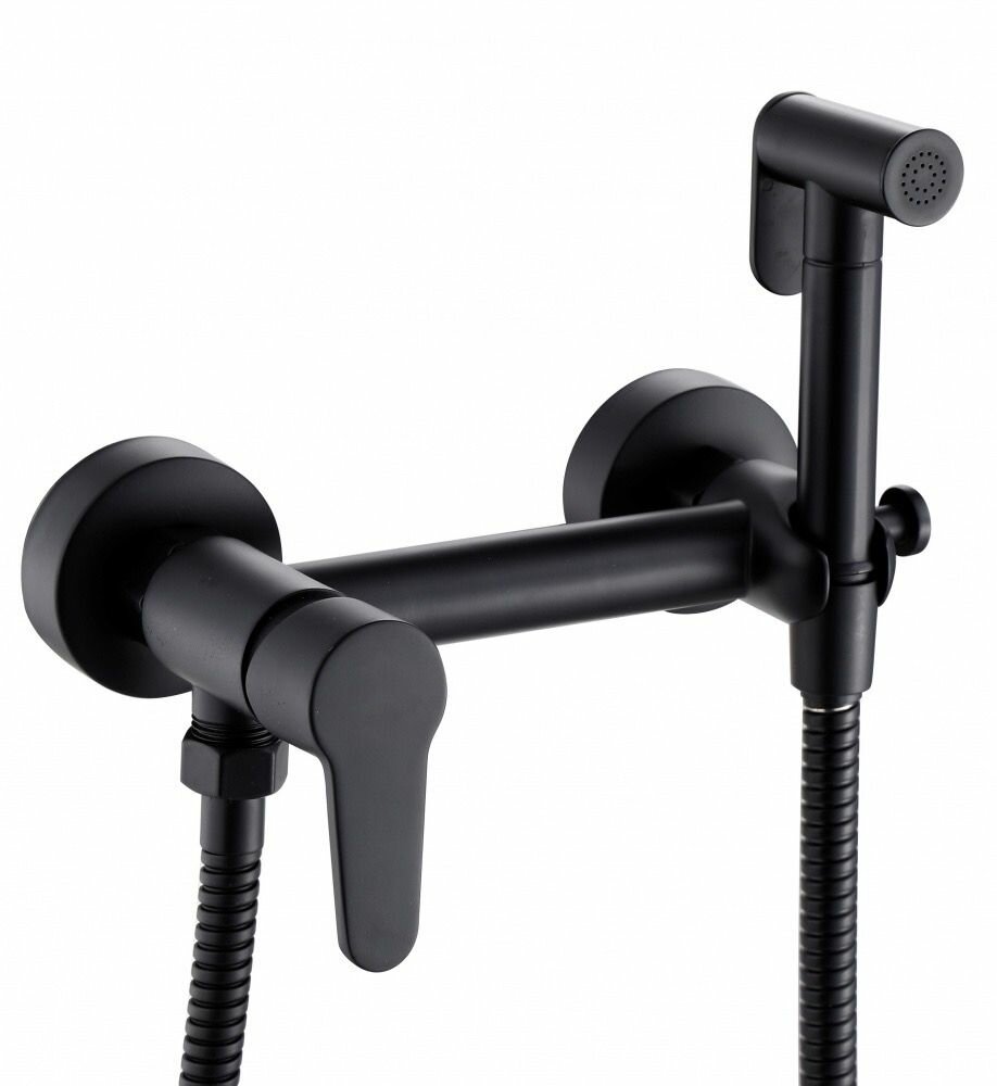 фото Смеситель для биде однорычажный с гигиенической лейкой без излива HANSEN