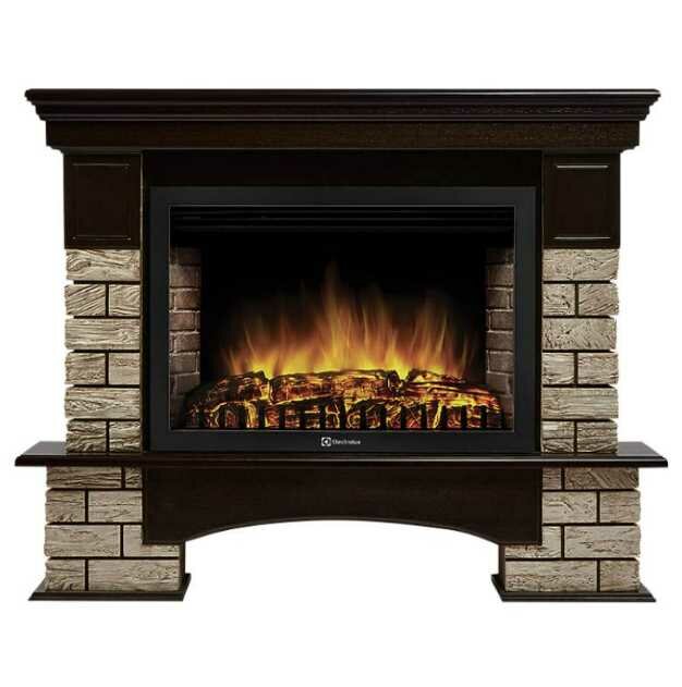 Камин Firelight Forte Wood 30 темный дуб с очагом Electrolux EFP/P-3020LS N