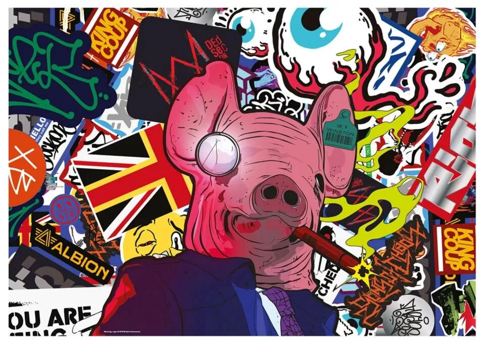Пазл Good Loot Watch Dogs: Legion Pig Mask 1000 элементов - фото №2