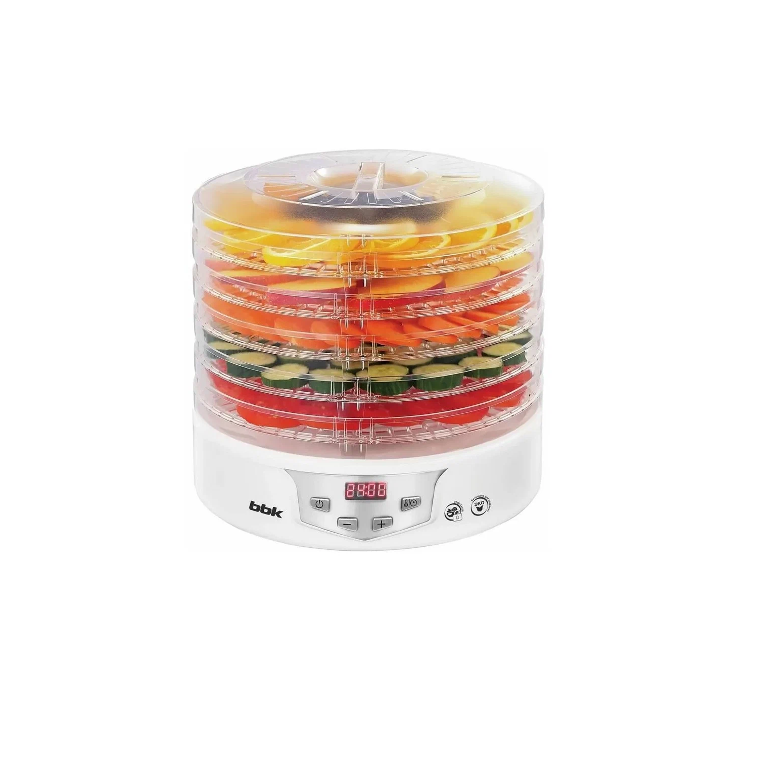 фото Сушилка для фруктов и овощей BBK BDH305D WHITE/SILVER