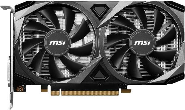 MSI Видеокарта MSI PCI-E 4.0 RTX 3050 VENTUS 2X XS 8G OC NVIDIA GeForce RTX 3050 8192Mb 128 GDDR6 1807/14000 DVIx1 HDMIx1 DPx1 HDCP Ret