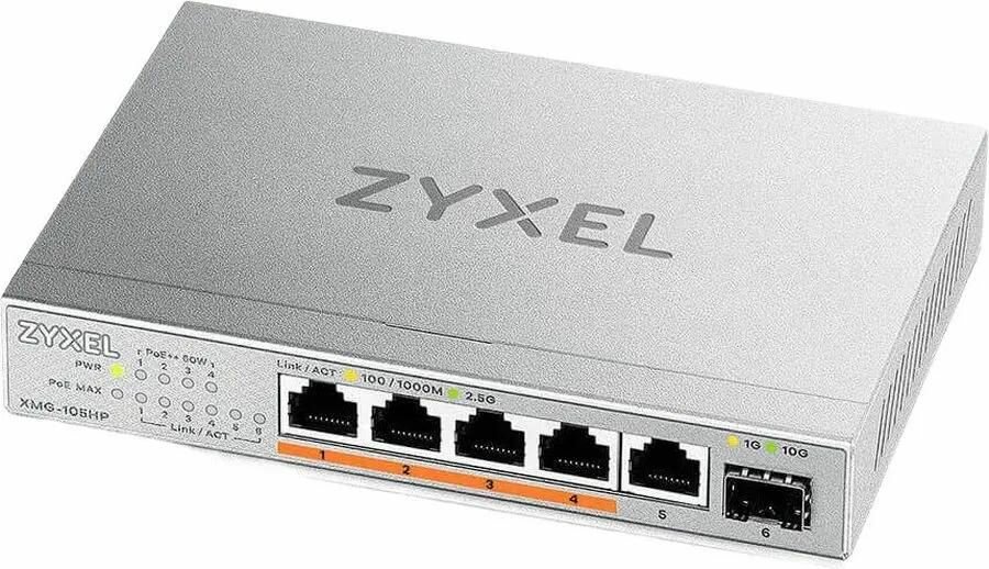 Коммутатор ZYXEL XMG-105HP-EU0101F, неуправляемый