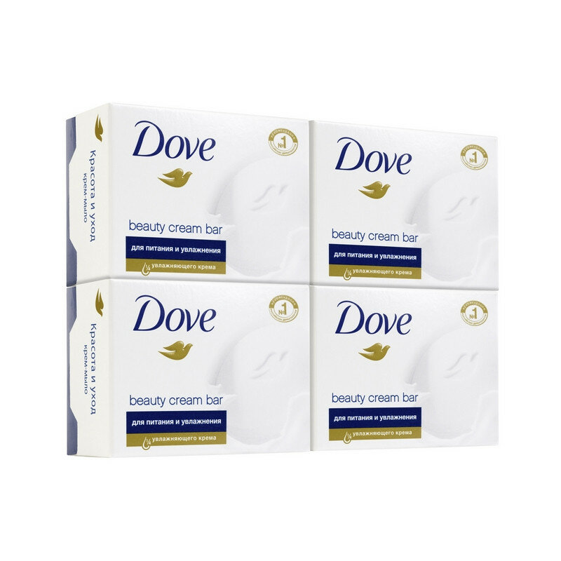 Dove Крем-мыло кусковое Красота и уход, 2 шт, 90 г