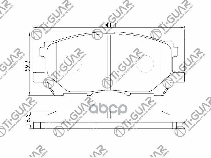 Тормозные Колодки Tg-687/Pf1497* Ti·guar Ty Harrier Mcu3# Gsu3# Mhu28w 03- Передние Диск. Ti-Guar арт. TG687