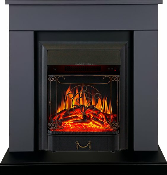 Каминокомплект Royal Flame Bergen (Разборный) - Серый графит (Ширина 860 мм) с очагом Majestic FX Black