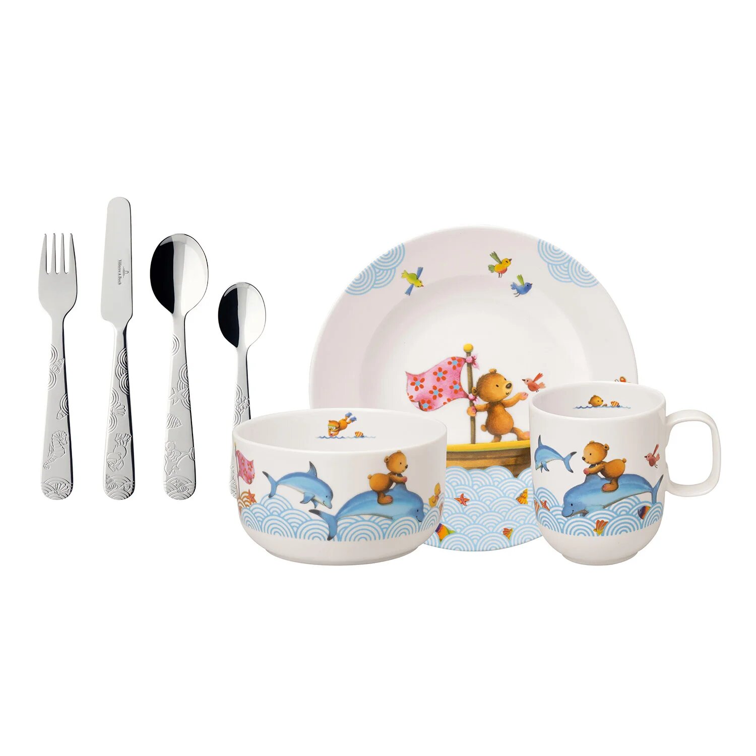 Набор детской посуды Villeroy & Boch HUNGRY AS A BEAR 7 предметов 14-8664-8435