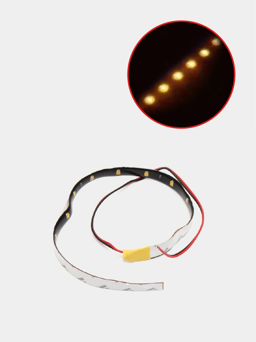 Светодиодная LED лента IP65 12V для подсветки салона, знака, габариток Цвет Желтый