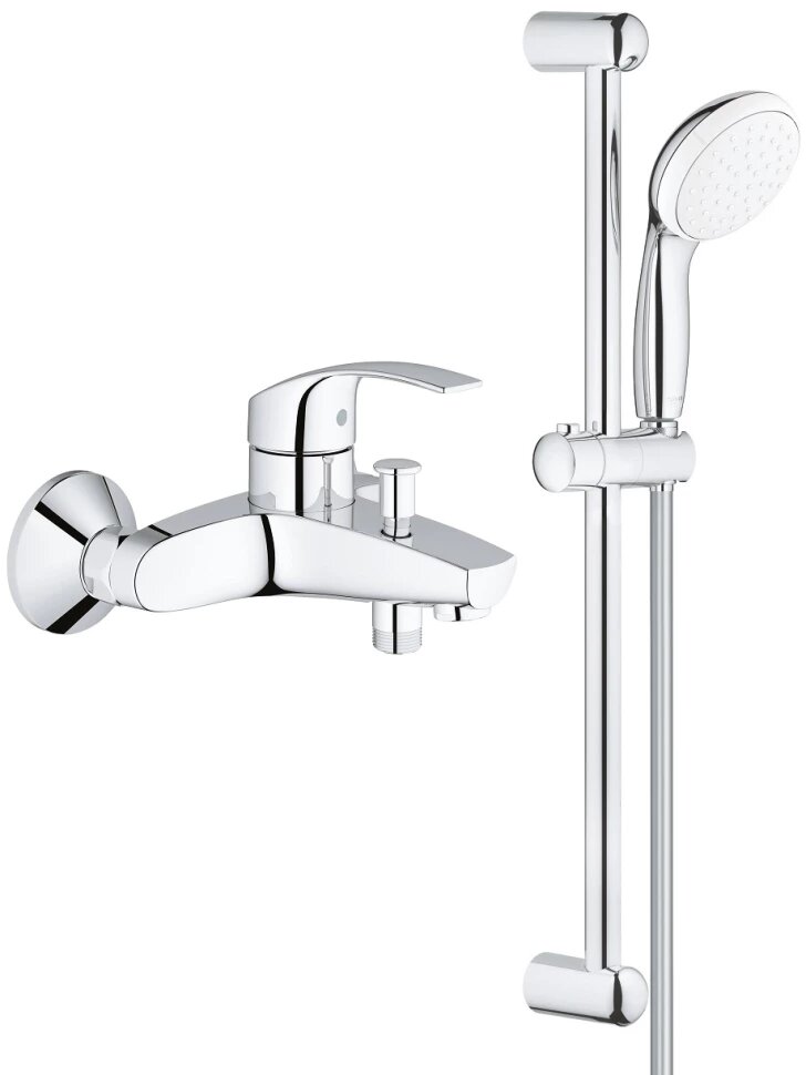 Смеситель для ванны Grohe Eurosmart 33300002 + 27924001