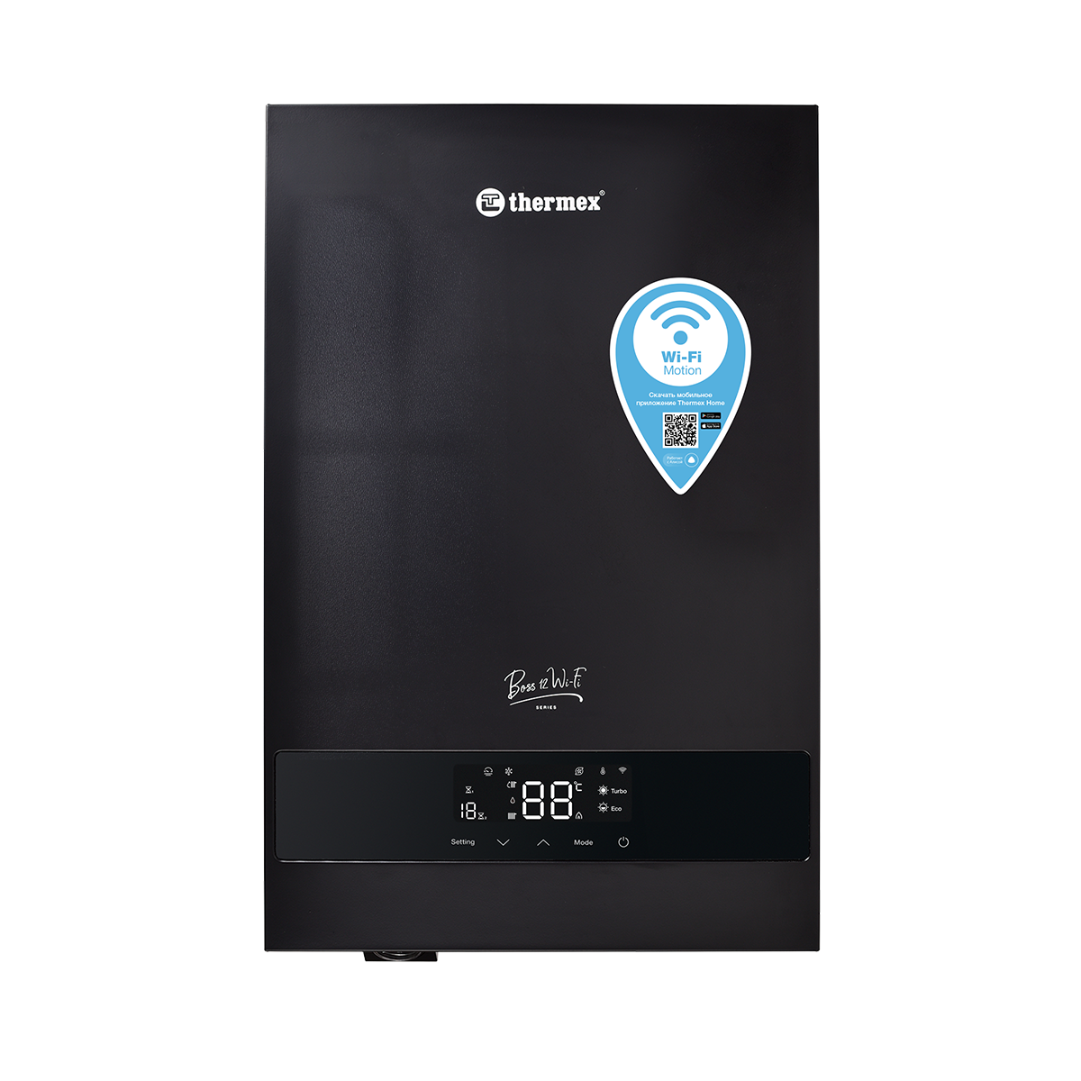 фото Электрический настенный котел THERMEX Boss 12 Wi-Fi (Black)