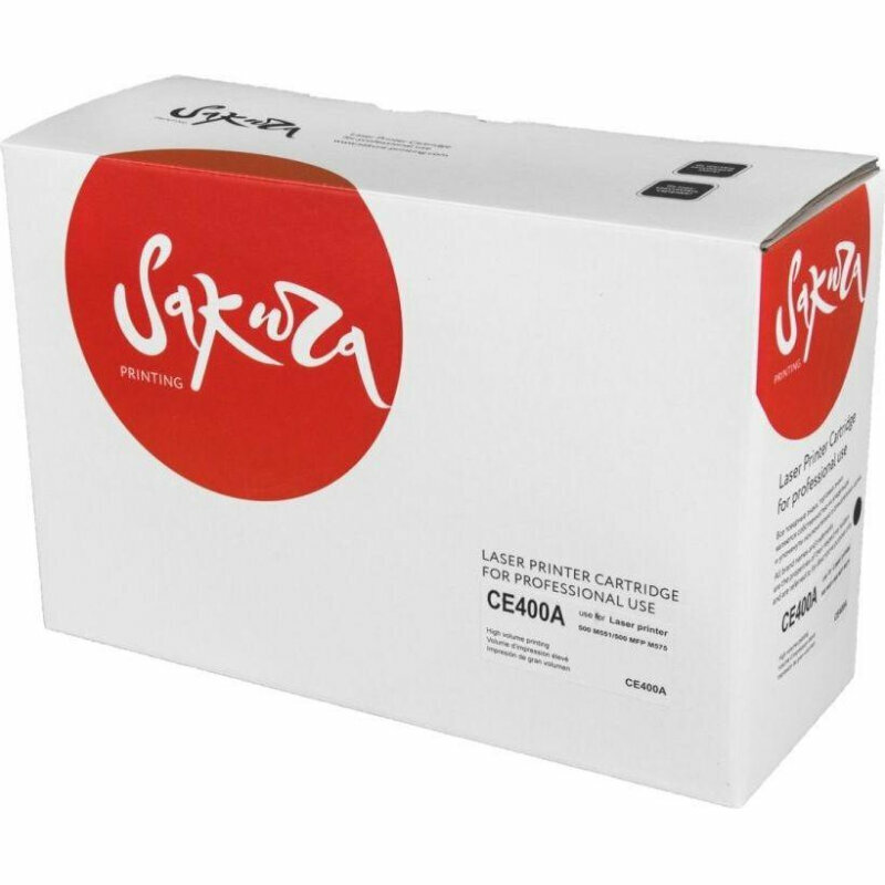 Картридж лазерный SAKURA CE400A чер. для HP Enterprise 500 Color M551/570, 1611290