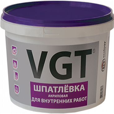 Шпатлевка Финишная VGT 1.7кг Акриловая для Внутренних Работ до 7мм / ВГТ*