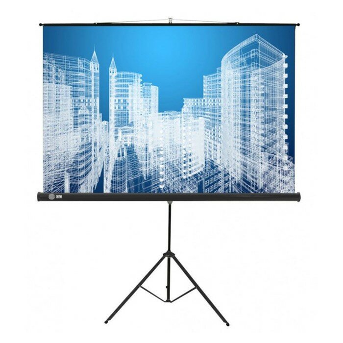 Экран Cactus 104.4x186см Triscreen CS-PST-104x186 16,9 напольный рулонный черный
