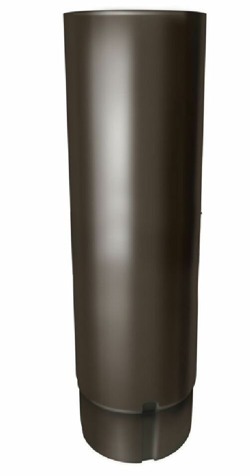 фото Труба соединительная металл d90мм 1м коричневый / Труба соединительная элемент водосточной системы металл d90мм 1м коричневый