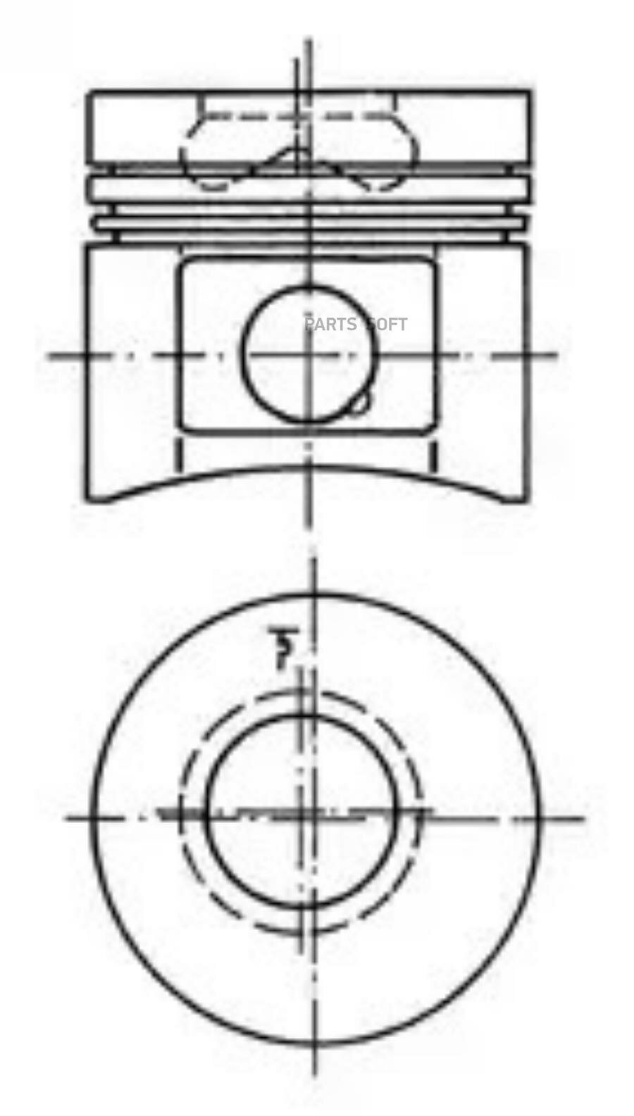 KOLBENSCHMIDT 91260620 Поршнекомпект DEUTZ/KHD F 2L 1011/F 3L 1011/F 4L 1011 d.91.0+0.50 KS Original