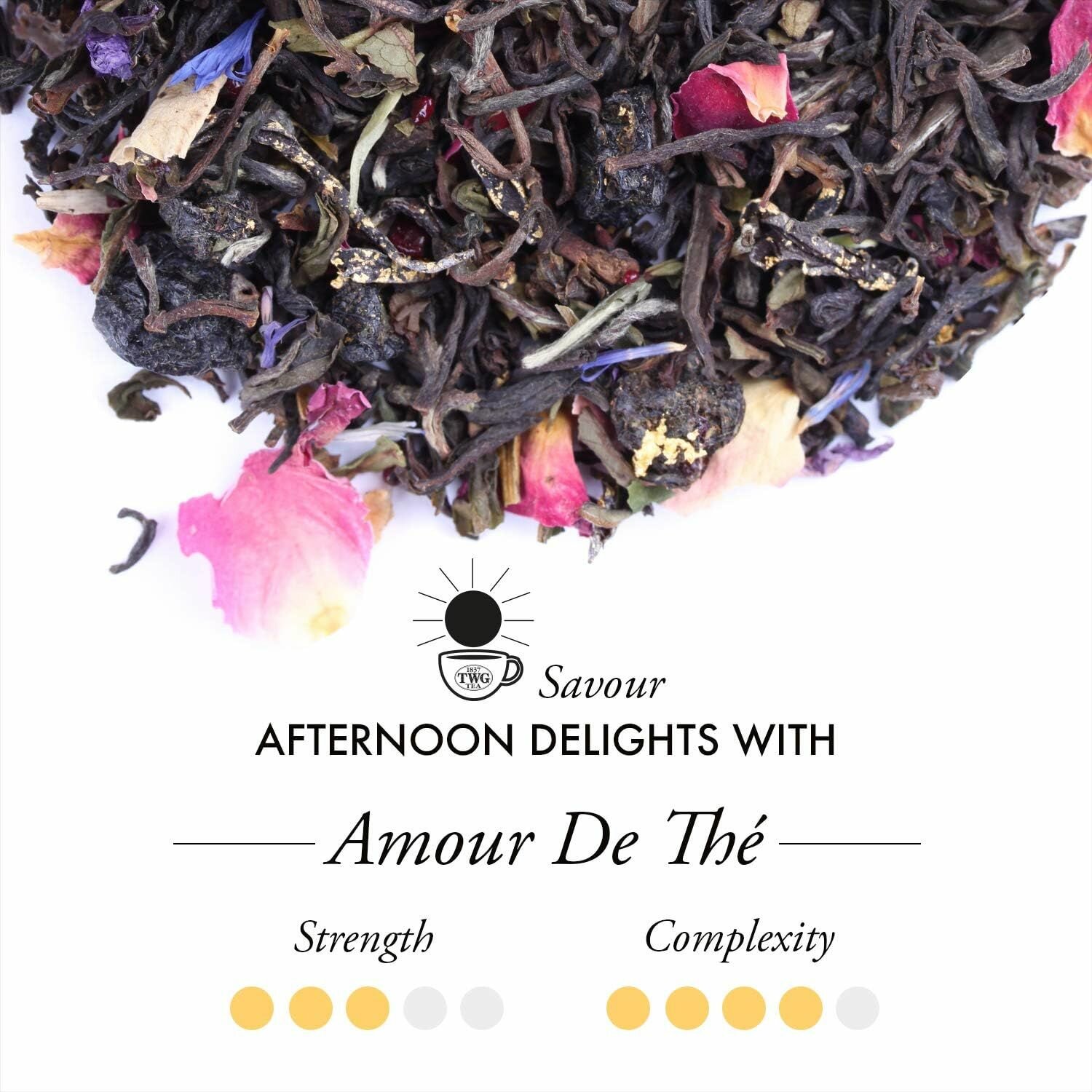 Черный чай TWG Amour De The с лепестками розы, 2 x 100г - фотография № 3