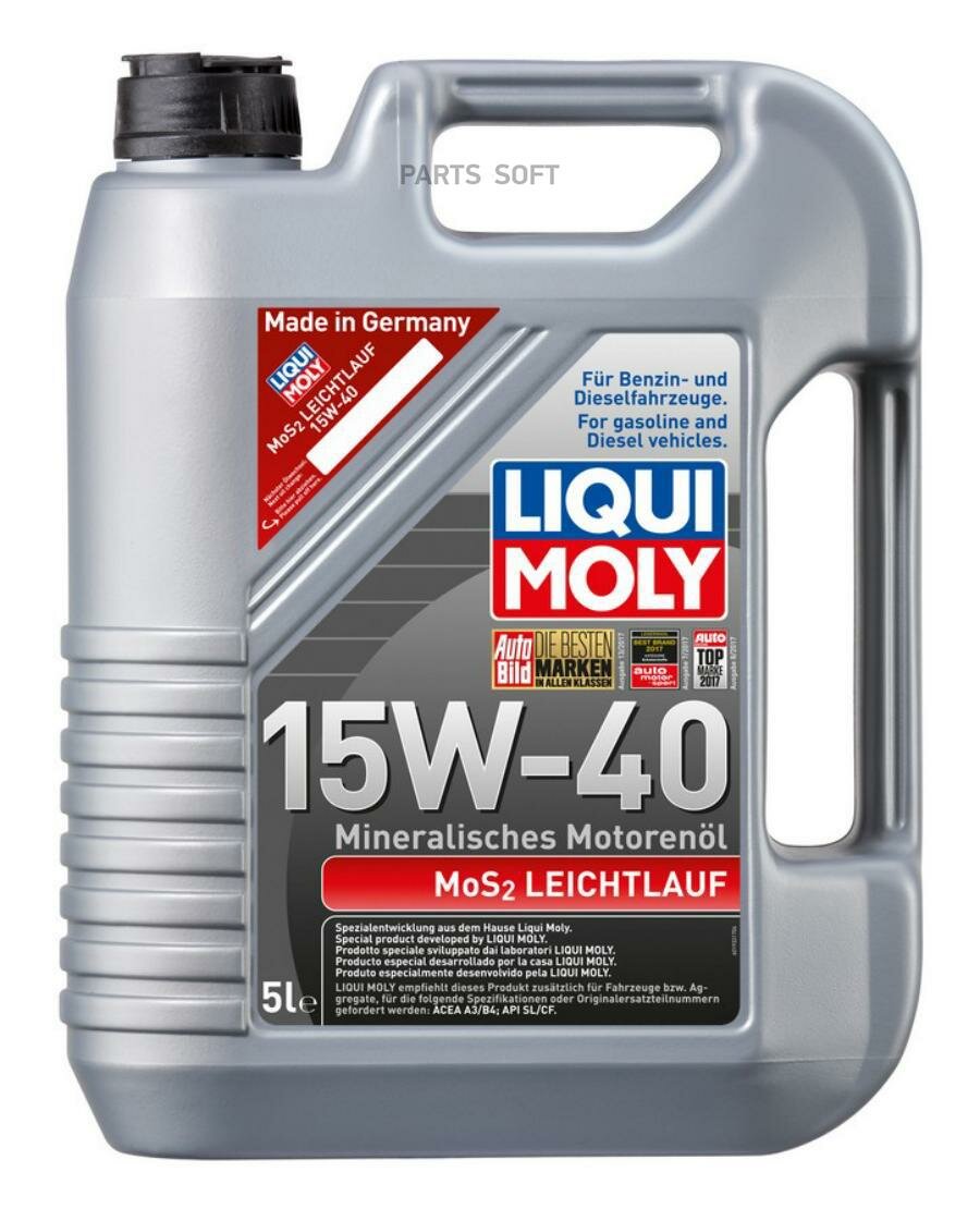 Полусинтетическое моторное масло LIQUI MOLY MoS2 Leichtlauf 15W-40